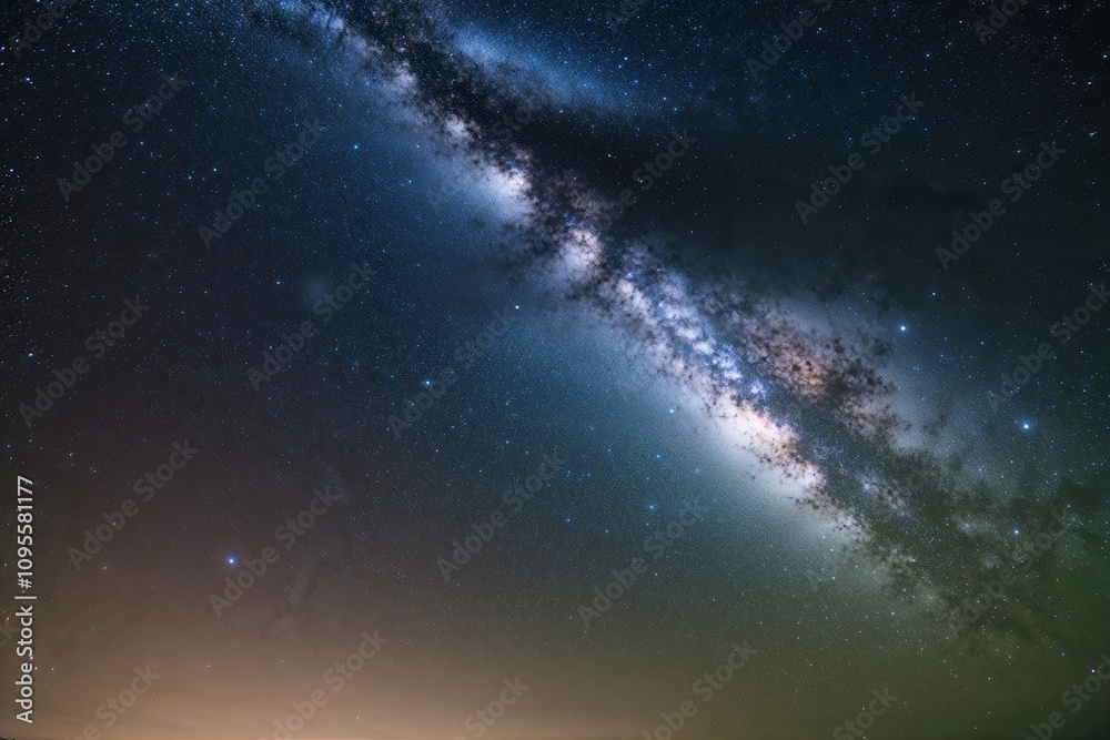 Fototapeta premium Brilliant Stars Illuminating a Soft White Canvas in the Night Sky