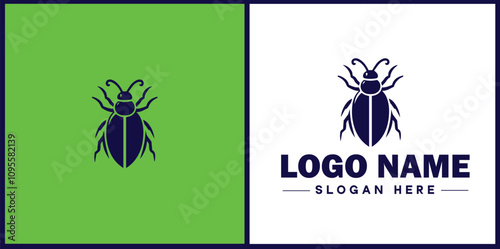  Pest Control icon Exterminating services Vermin control Insect control flat logo sign symbol editable vector