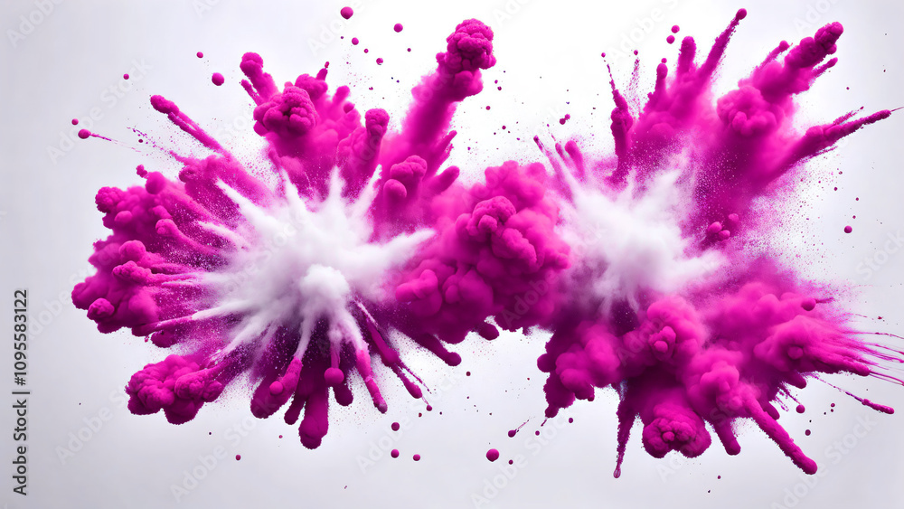 Dynamic Ink Explosion on White Background Dynamic Ink Explosion on White Background