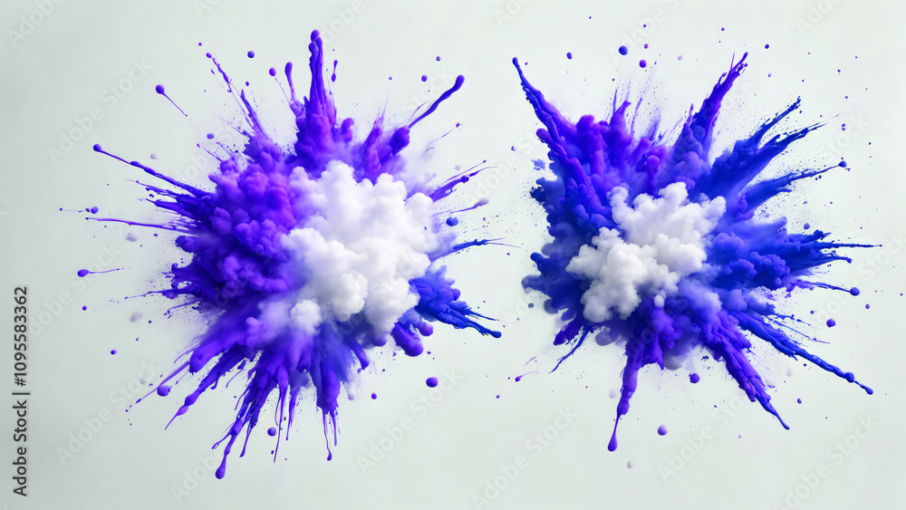 Dynamic Ink Explosion on White Background Dynamic Ink Explosion on White Background