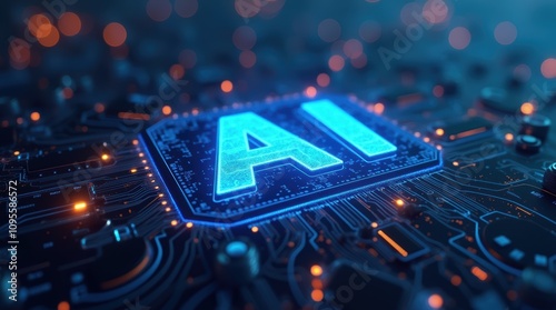 Tapety artystyczne AI, Artificial Intelligence, Social Media Concept. 