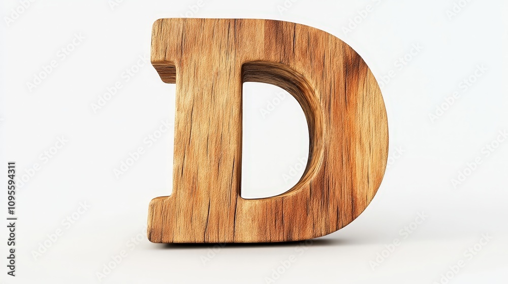 Realistic Wooden Typography Letter D in 4K Quality Realistic Wooden Typography Letter D in 4K Quality
