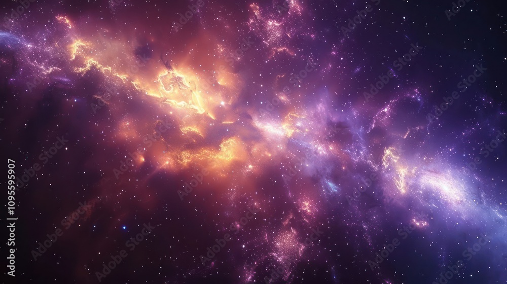 A vibrant nebula with swirling clouds of gas and dust, illuminated by stars. A vibrant nebula with swirling clouds of gas and dust, illuminated by stars.