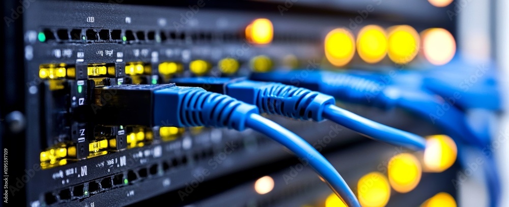 Ethernet Cables Network Switch Server Rack Technology Data Center Equipment Digital Connection Ethernet Cables Network Switch Server Rack Technology Data Center Equipment Digital Connection