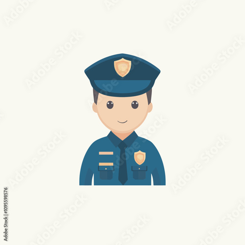 vector illustration of police officer