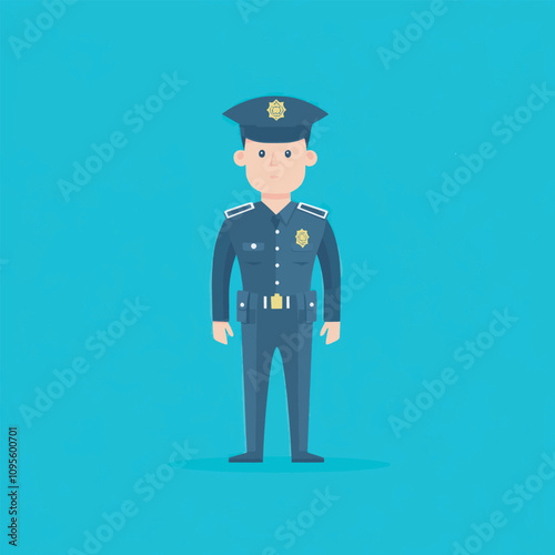vector illustration of police officer