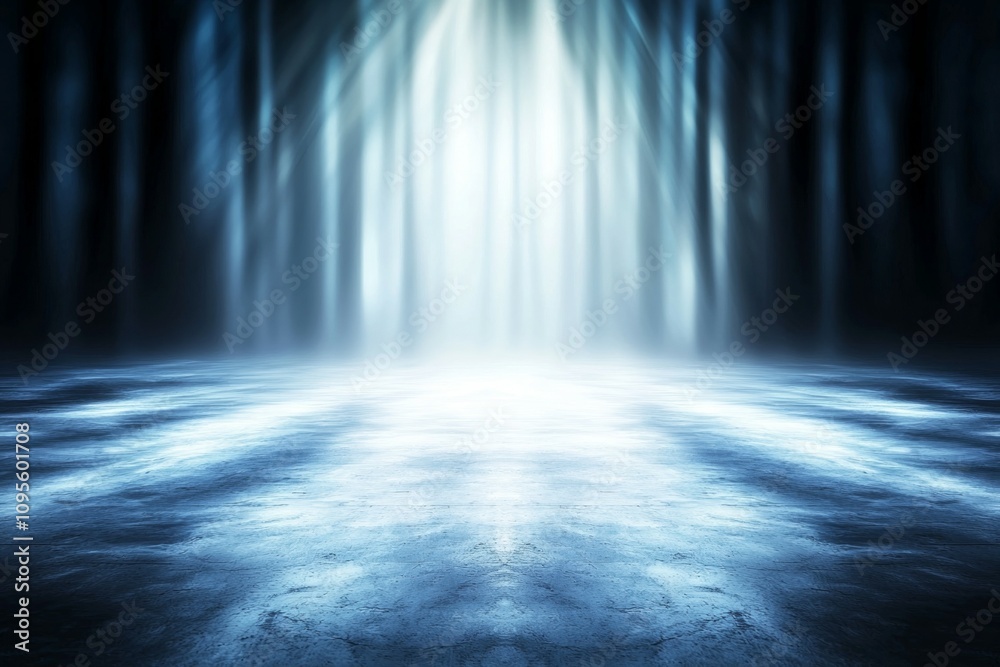 A blue and white background with a light shining on it A blue and white background with a light shining on it