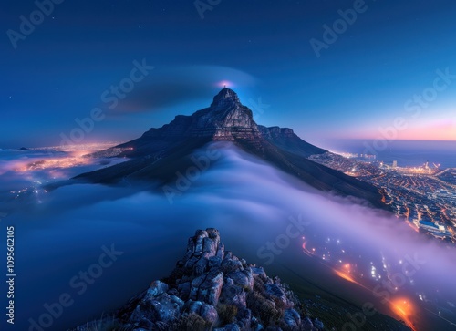 Table Mountain at Night