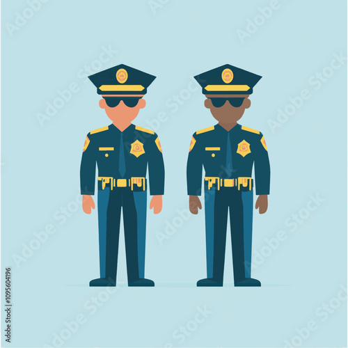 vector illustration of police officer