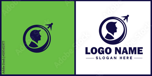 Employment Agency icon Staffing agency Recruitment agency Temp agency flat logo sign symbol editable vector