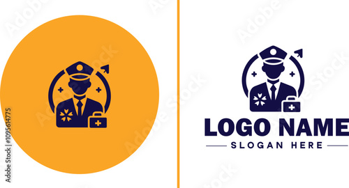 Employment Agency icon Staffing agency Recruitment agency Temp agency flat logo sign symbol editable vector