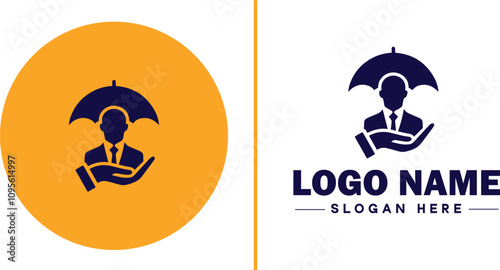 Employment Agency icon Staffing agency Recruitment agency Temp agency flat logo sign symbol editable vector