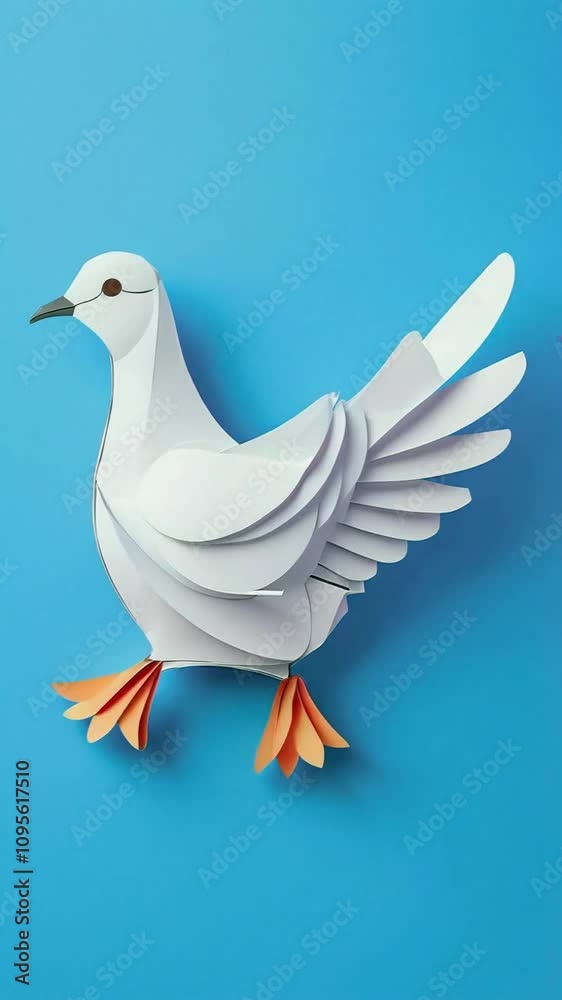 A stylized paper representation of a bird, showcasing artistic design and creativity. A stylized paper representation of a bird, showcasing artistic design and creativity.