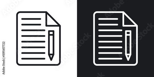 Declarations icon set in blackthin line style.