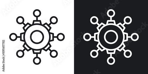 Frameworks icon set in blackthin line style.