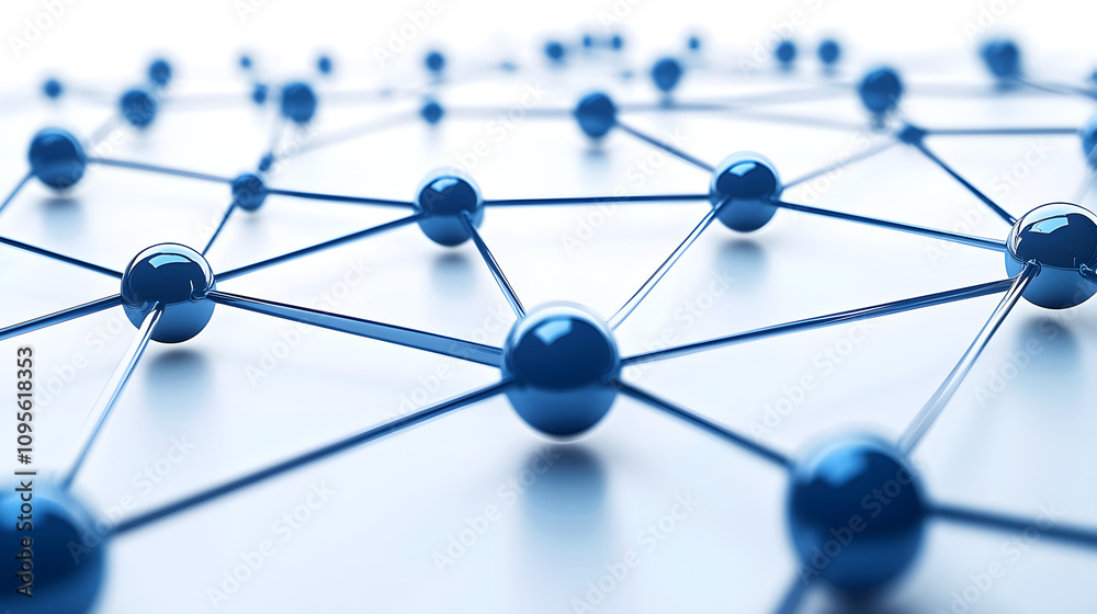 Abstract blockchain network with interconnected nodes Abstract blockchain network with interconnected nodes