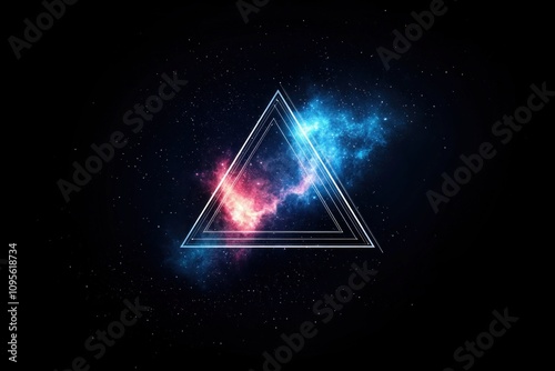 Wallpaper Mural Cosmic triangle design outer space graphic art dark environment abstract viewpoint stellar concept for creative appeal Torontodigital.ca