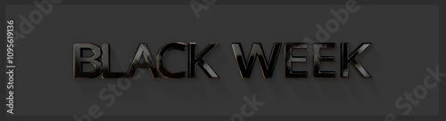 the text Black Week as dark...