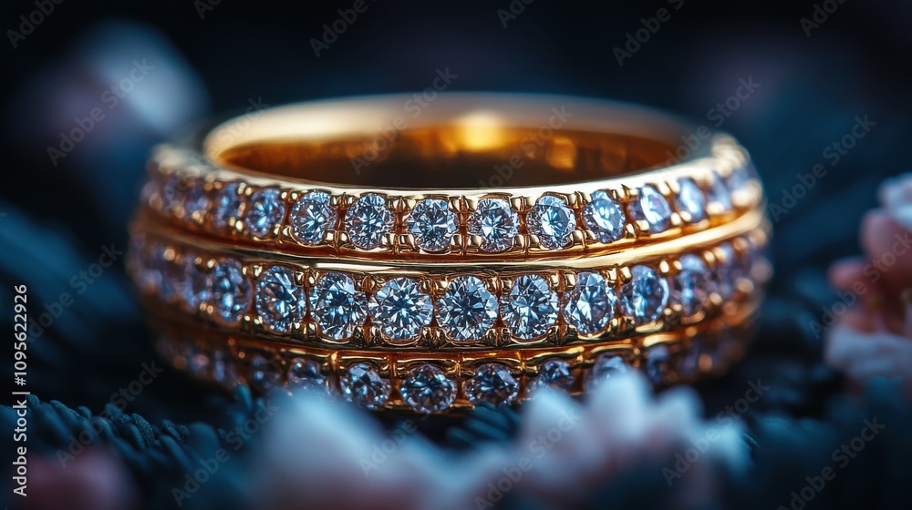a gold ring with diamonds a gold ring with diamonds