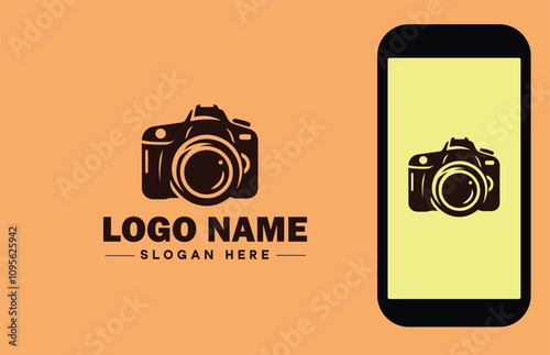 Photography Equipment icon Camera gear Photo gear Photographic equipment flat logo sign symbol editable vector