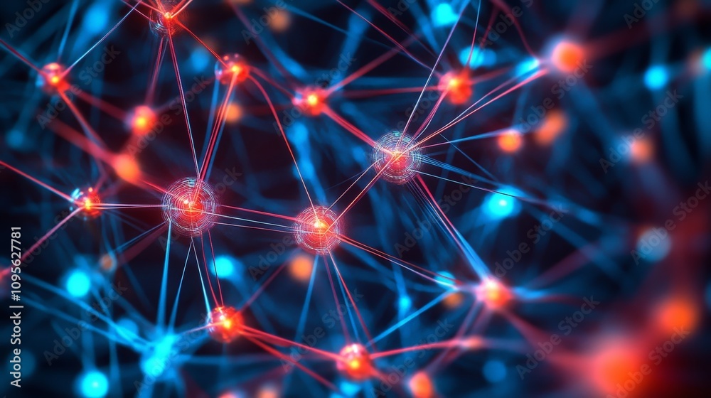 A 3D holographic rendering of an AI neural network, glowing with interlinked nodes that represent learning stages. A 3D holographic rendering of an AI neural network, glowing with interlinked nodes that represent learning stages.