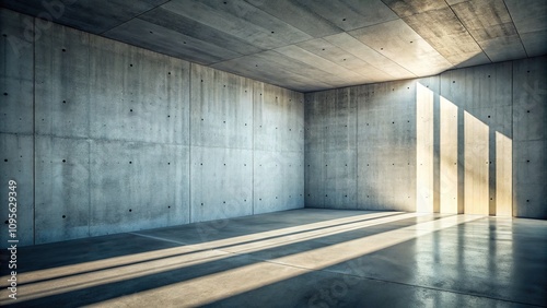 Concrete Room Corner Shadow Cement Wallpaper Long Exposure AI Art