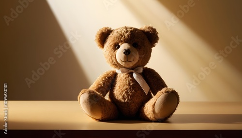 Teddy Bear, Plush Toy, Stuffed Animal, Soft and Cute, Childhood Comfort, Adorable Companion, Warm and Cozy, Nostalgic Gift, Playful, Snuggle Buddy, Kids Toy, Comforting Presence, AI Generated