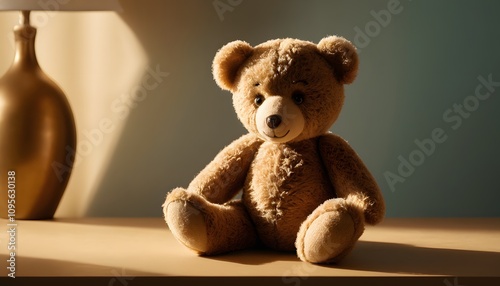 Teddy Bear, Plush Toy, Stuffed Animal, Soft and Cute, Childhood Comfort, Adorable Companion, Warm and Cozy, Nostalgic Gift, Playful, Snuggle Buddy, Kids Toy, Comforting Presence, AI Generated