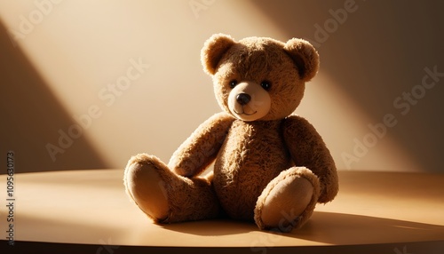 Teddy Bear, Plush Toy, Stuffed Animal, Soft and Cute, Childhood Comfort, Adorable Companion, Warm and Cozy, Nostalgic Gift, Playful, Snuggle Buddy, Kids Toy, Comforting Presence, AI Generated