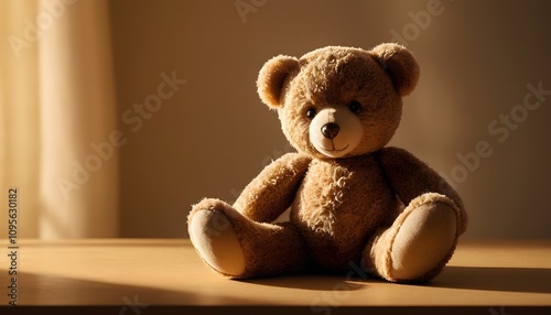 Teddy Bear, Plush Toy, Stuffed Animal, Soft and Cute, Childhood Comfort, Adorable Companion, Warm and Cozy, Nostalgic Gift, Playful, Snuggle Buddy, Kids Toy, Comforting Presence, AI Generated