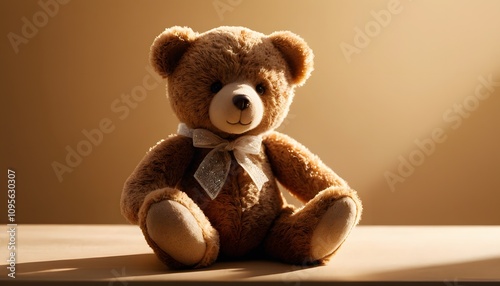 Teddy Bear, Plush Toy, Stuffed Animal, Soft and Cute, Childhood Comfort, Adorable Companion, Warm and Cozy, Nostalgic Gift, Playful, Snuggle Buddy, Kids Toy, Comforting Presence, AI Generated