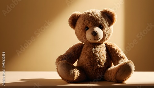 Teddy Bear, Plush Toy, Stuffed Animal, Soft and Cute, Childhood Comfort, Adorable Companion, Warm and Cozy, Nostalgic Gift, Playful, Snuggle Buddy, Kids Toy, Comforting Presence, AI Generated