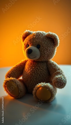 Teddy Bear, Plush Toy, Stuffed Animal, Soft and Cute, Childhood Comfort, Adorable Companion, Warm and Cozy, Nostalgic Gift, Playful, Snuggle Buddy, Kids Toy, Comforting Presence, AI Generated