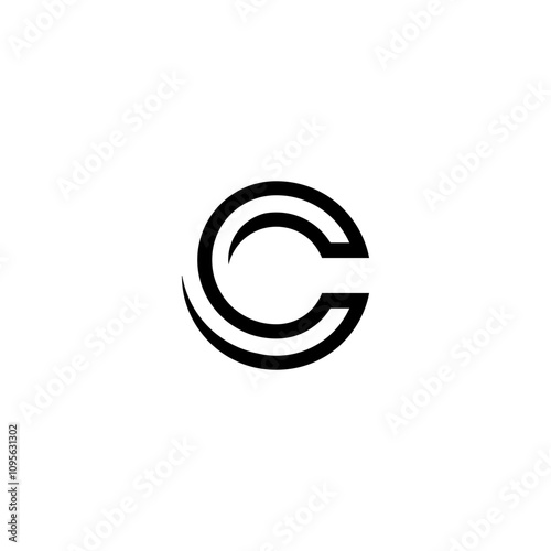 Letter C connet Vector graphic creative alphabet symbol