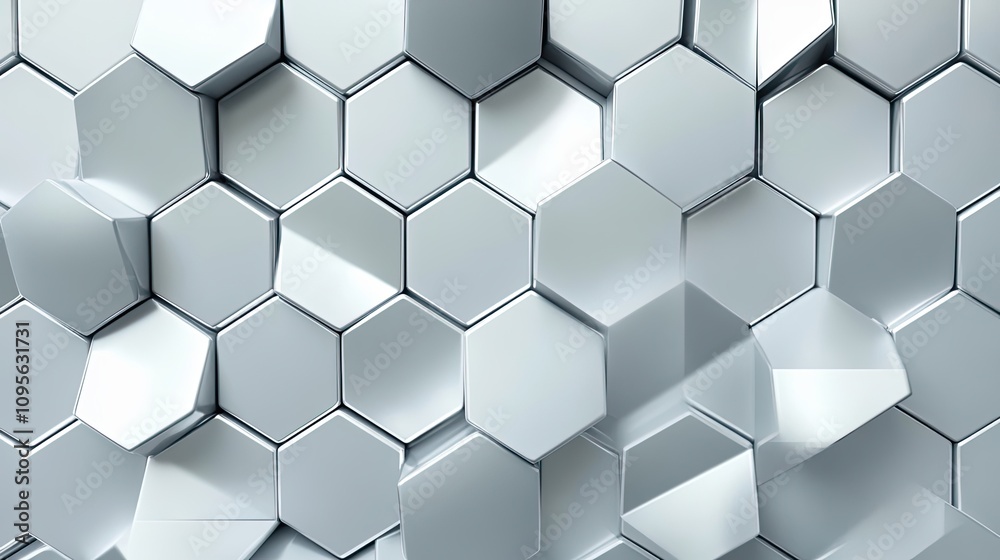 Abstract Metallic Hexagon Pattern Background Abstract Metallic Hexagon Pattern Background
