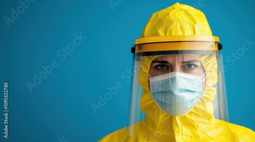 Portrait of a Woman Healthcare Worker in Protective Gear photo