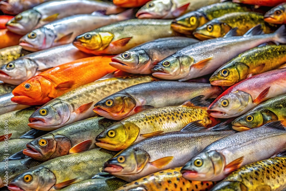 Minimalist River Fish Market, Fresh Catch, Fish for Sale Minimalist River Fish Market, Fresh Catch, Fish for Sale