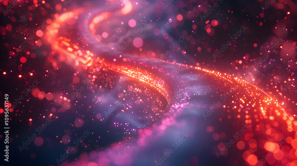 Red Pink Abstract 3D Background