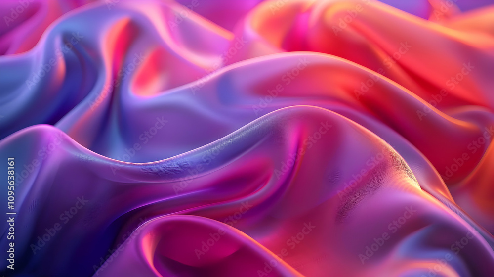 Fototapeta premium Abstract 3D Render of Flowing Fabric