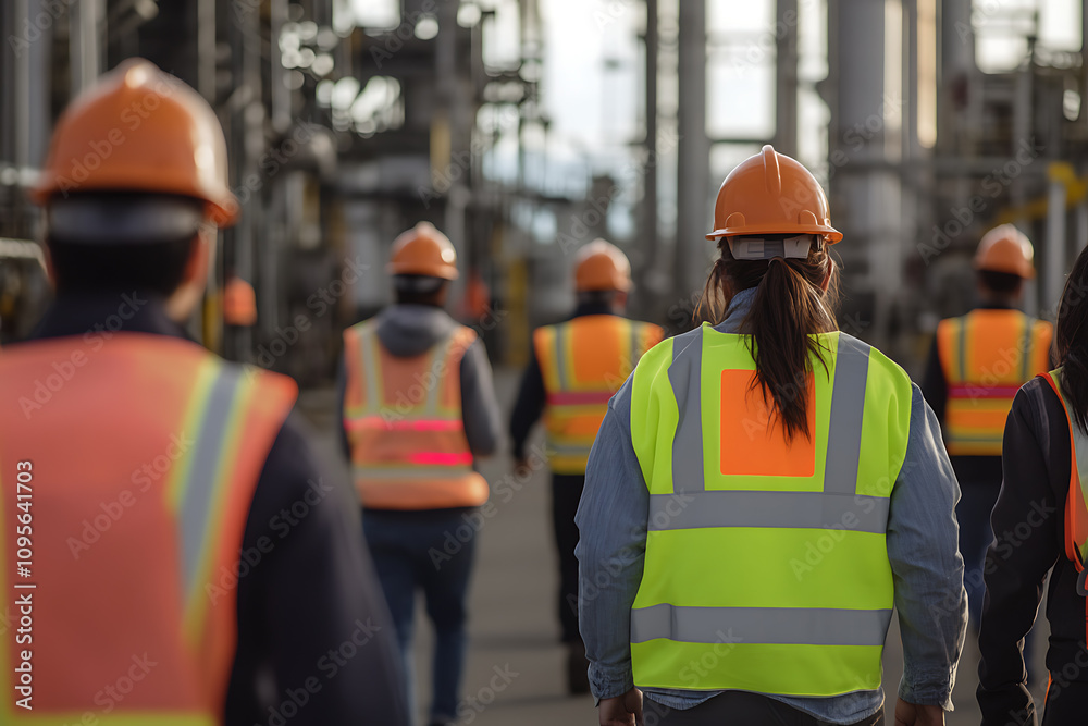 Workers wearing high-visibility vests participating in an emergency evacuation drill at an industrial plant, emphasizing safety protocols and teamwork in risk preparedness.
Workers wearing high-visibility vests participating in an emergency evacuation drill at an industrial plant, emphasizing safety protocols and teamwork in risk preparedness.