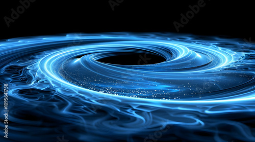 Obraz na płótnie Abstract 3D Blue Vortex Background w salonie