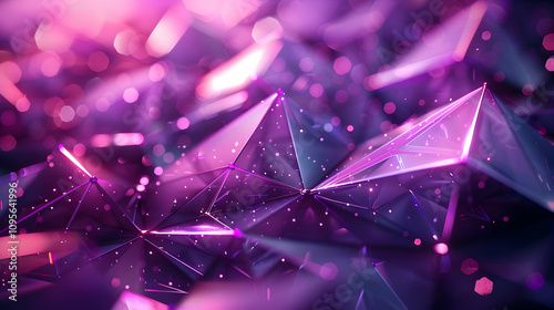 Obraz na płótnie Purple Crystal 3D Abstract Background w salonie