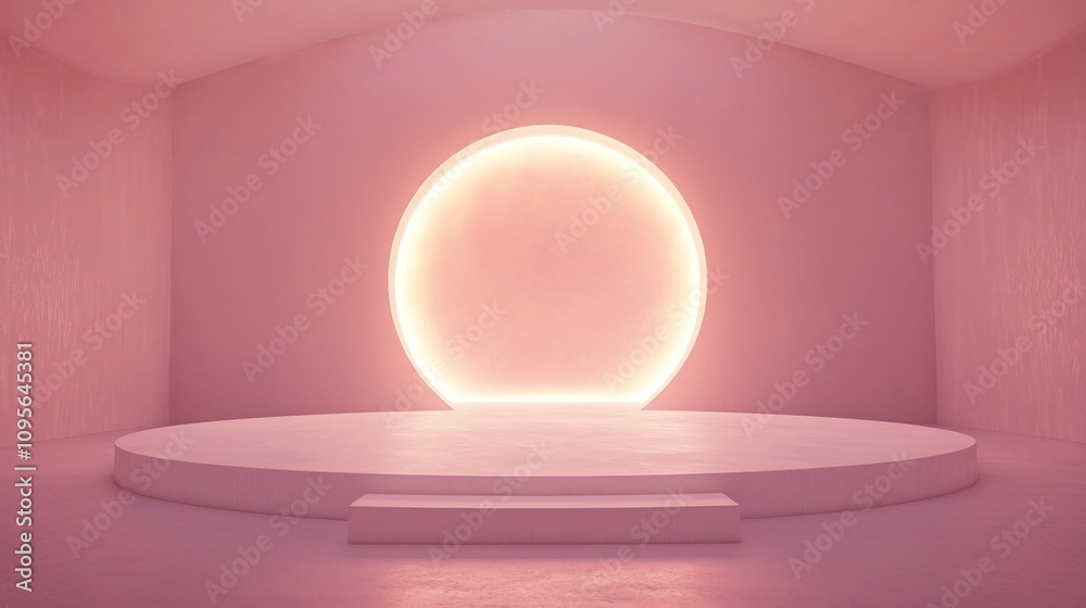 Carbon Reduction Technologies in Minimalist Ambient Light Backdrop for Branding Display