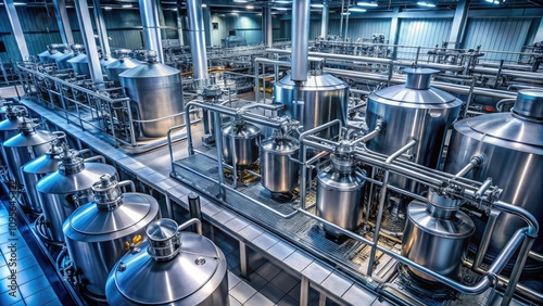 Biomanufacturing Stainless Steel Bioreactors - Vaccine Production Drone Shot