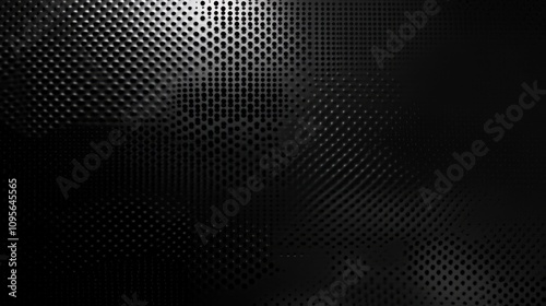 Abstract Black Textured Background with Metallic Dots