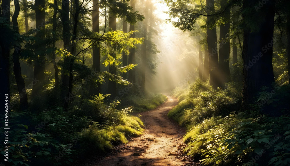 Fototapeta premium Path Through a Mystic Forest v1