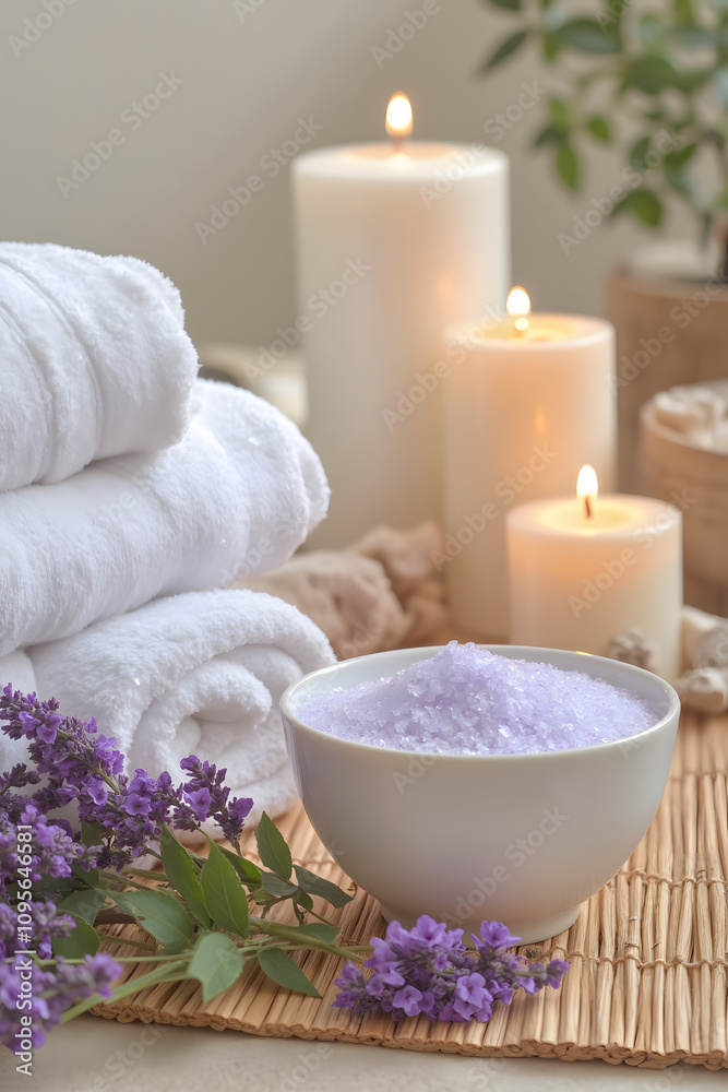 spa setting with candles spa setting with candles