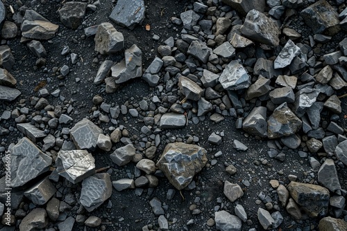 Wallpaper Mural Image of Grey asphalt rock ground debris. Texture for background usage Torontodigital.ca