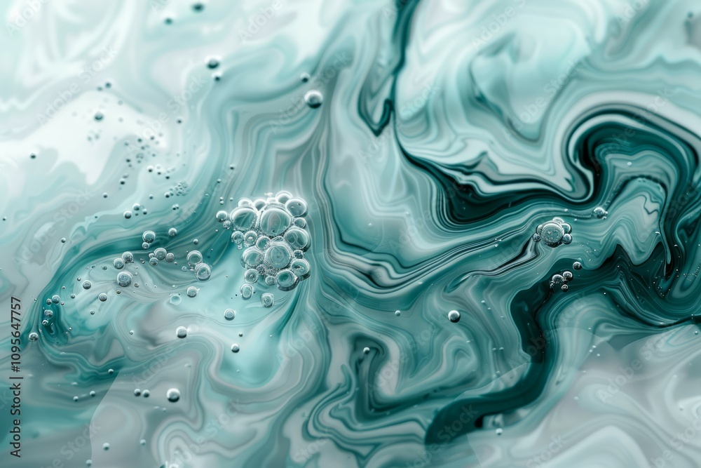 Obraz premium Image of Turquoise green dark marble fluid art pattern with golden veins. Texture for background usage