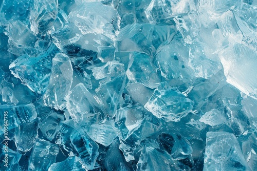 Image of Thick and freezy pieces of ice surface. Texture for background usage photo